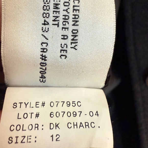 Larry Levine Dark Charcoal,Wool & Cashmere Blend Coat - Size 12 - Picture 11 of 11